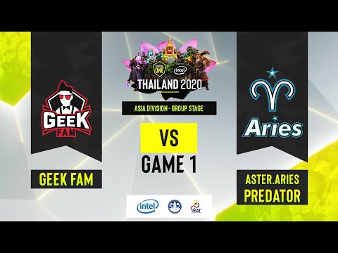 Geek Fam vs Aster Aries Game 1 | ESL One Thailand 2020 - Asia Division