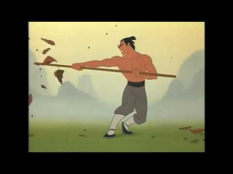 1998 Disney Mulan trailer frame with Mulan riding into battle