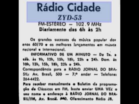 Rádio Cidade FM RJ 102,9 MHz (Primeira Transmissão Maio 1977)