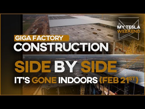 All GigaFactory progress before/after week of Feb 21st