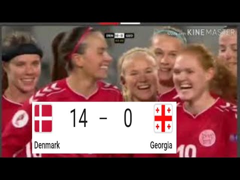 Denmark  Women 14-0 Georgia  Women || Football Match Highlight ||