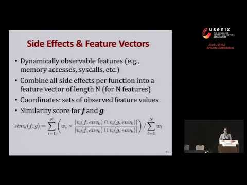 USENIX Security '14 - Blanket Execution: Dynamic Similarity Testing for Program Binaries
