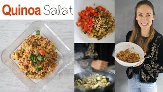 Quinoa Salat - Kalorienarmes veganes Mittagessen - Gesunde Mahlzeit - Abnehmen ohne Diät