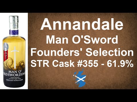 Annandale Man O'Sword (Peated) Founders' Selection STR #355 Lowland Whisky Review from WhiskyJason