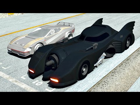 Batmobile 1989 vs Quadra Turbo​-R V-Tech Cyberpunk 2077 - Drag Race 10 KM