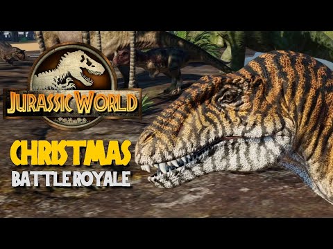 Christmas Battle Royale Modded All 68 Dinosaurs - Jurassic World Evolution Mods (4K 60FPS)