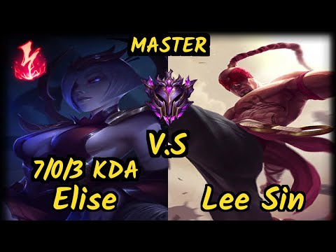 BJK Seonghwan (ELISE) vs LEE SIN - 7/0/3 KDA JUNGLE GAMEPLAY - KR Ranked MASTER
