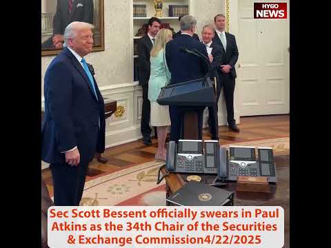 Sec Scott Bessent officially swears in Paul Atkins as 34th Chair of Securities & Exchange Commission