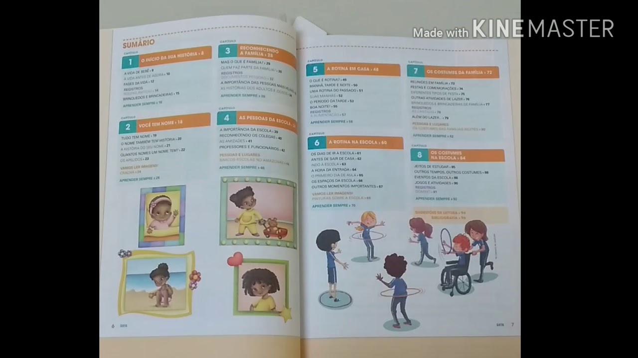 Análise de livro didático de história.