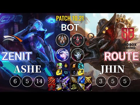 HLE Zenit Ashe vs SB Route Jhin Bot - KR Patch 10.21
