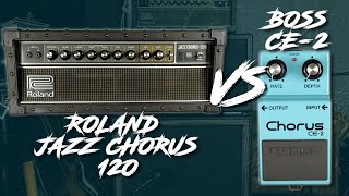 Video thumbnail for Roland Jazz Chorus JC-120 Head vs Boss CE-2 Chorus Pedal by Scott Bynoe