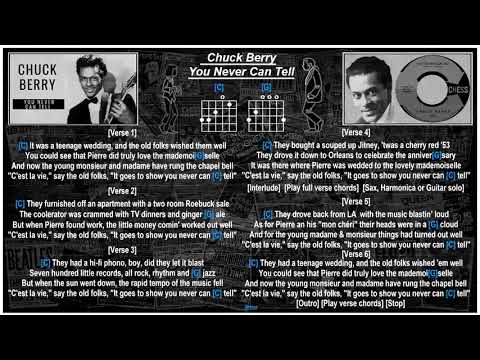 Chuck Berry - You Never Can Tell  [Jam Track] [Guitar Lesson with  Chords & Lyrics]