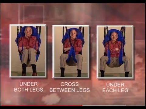 Transfer from Wheelchair to Bed using Reliant 450 lift and Divided Leg Sling