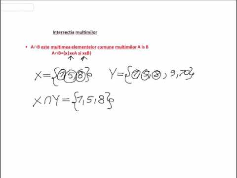 Intersectia multimilor.Reuniunea multimilor.Diferenta multimilor