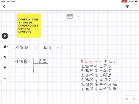 DIVISIONI CON 3 CIFRE AL DIVIDENDO E 2 CIFRE AL DIVISORE