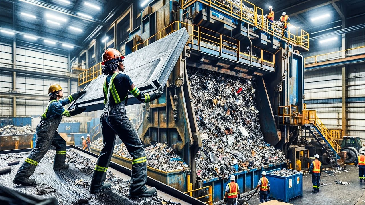 How Plastic Is Recycled Inside Massive Industrial Recycling Plants