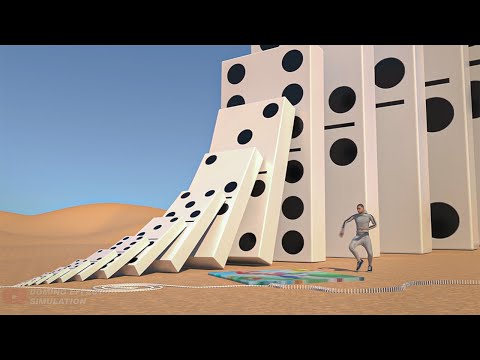 Big Domino Effect simulation V4