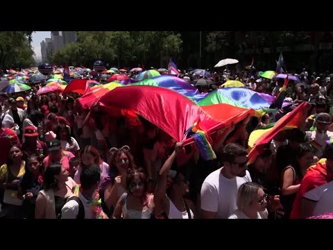 LGBTQ community march for inclusivity in colourful parade in Mexico