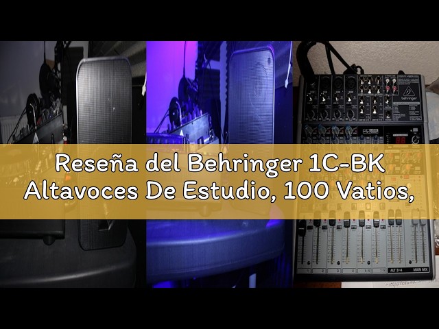 Vídeo relacionado con Behringer 1C-BK Altavoces De Estudio, 100 Vatios, 5 Pulgadas, compactos