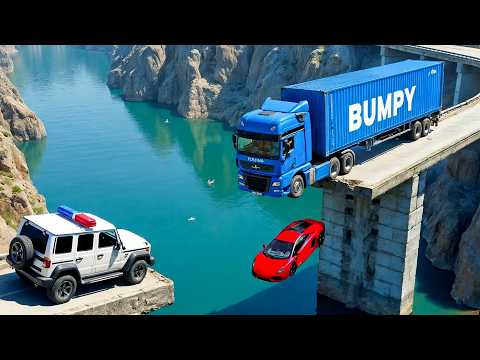 Cars vs COLLAPSE Broken Bridge #7 - BeamNG.drive Fails & Crashes 2025!