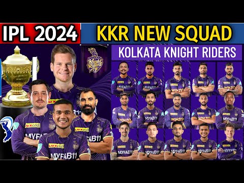IPL 2024 | Kolkata Knight Riders Squad | KKR Squad for IPL 2024 | KKR Team 2024 | KKR Squad 2024