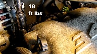 3.4L GM lower manifold gasket replacement part 7: Installing upper manifold, alternator and more