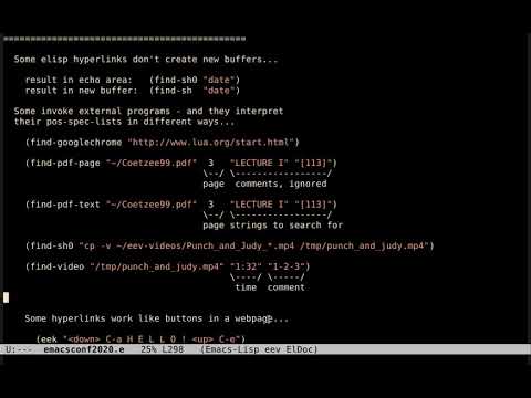 EmacsConf 2020 - 21 - On why most of the best features in eev look like 5-minute hacks -Eduardo Ochs
