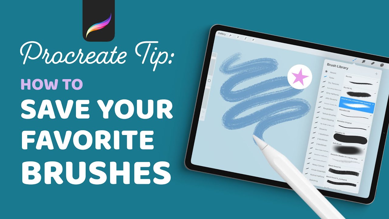 How to Save Your Favorite Brushes in Procreate