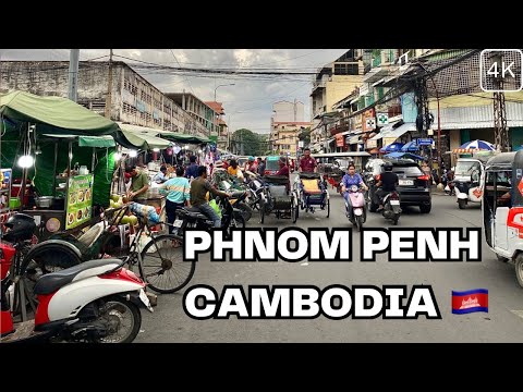 [4K] PHNOM PENH CAMBODIA | Hectic Capital City August 2023 Walking Tour
