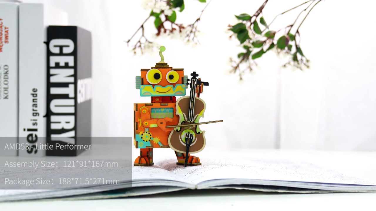 RoboTime 3D skládačka hrací skříňky Muzikální robůtek