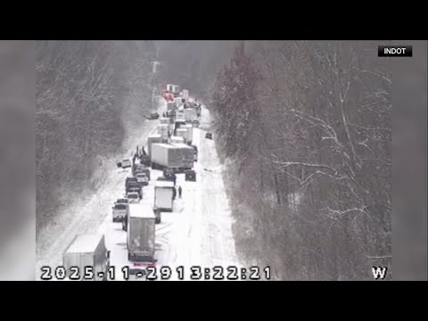 45 vehicle crash shuts down part of I-70 in Indiana