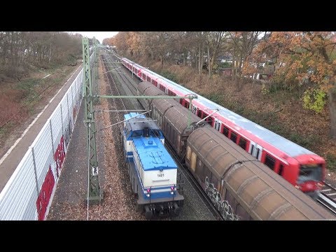 Güterumgehungsbahn Hamburg: Rübenkamp – V 100 trifft 2 Güterzüge