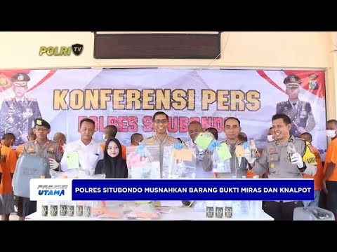 POLRES MAGETAN GELAR KONPERS PEMUSNAHAN BARANG BUKTI MIRAS