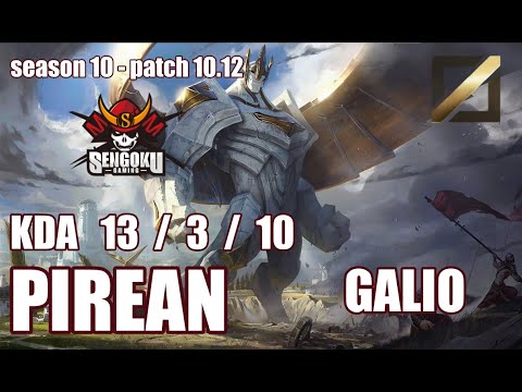 【韓国サーバー/M1】SG PIREAN ガリオ(Galio) VS アーリ(Ahri) MID - Patch10.12 KR Ranked【LoL】