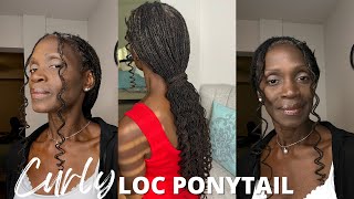 EASY LONG LOCS STYLE | Curly Ponytail
