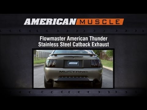 1999-2004 Mustang Flowmaster Exhaust Sound Clip American Thunder Catback - Stainless Steel