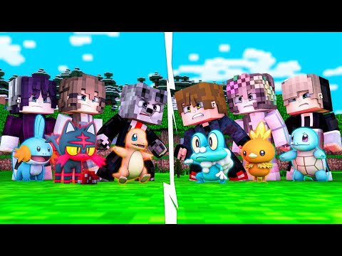 Minecraft: Pokemon em GRUPO - NOVA SÉRIE!! FROAKIE VS LITTEN VS CHARMANDER #1