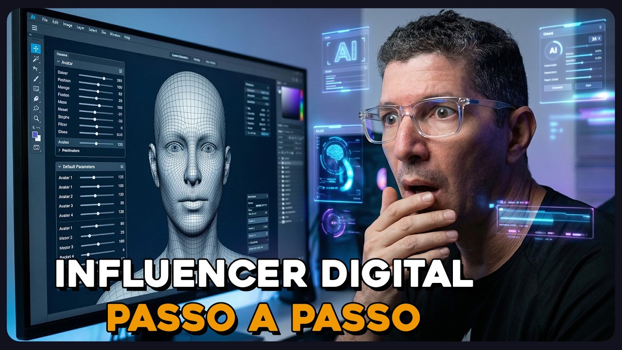 COMO CRIAR A SUA INFLUENCIADORA DIGITAL do ZERO com INTELIGÊNCIA ARTIFICIAL!  (Fácil e Rápido!)