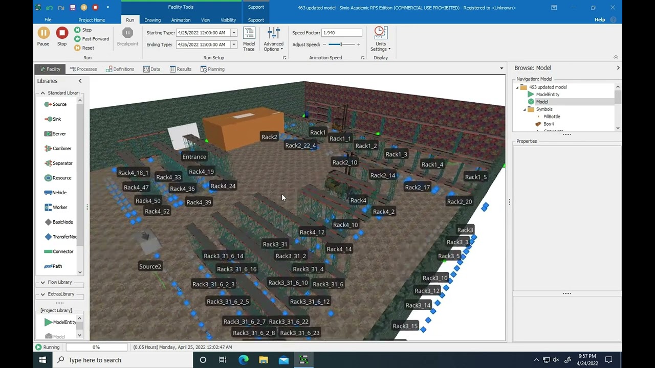 IE463 warehouse simulation