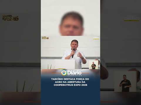 O governador Tarcísio de Freitas participou da abertura da 27ª edição da Coopercitrus Expo