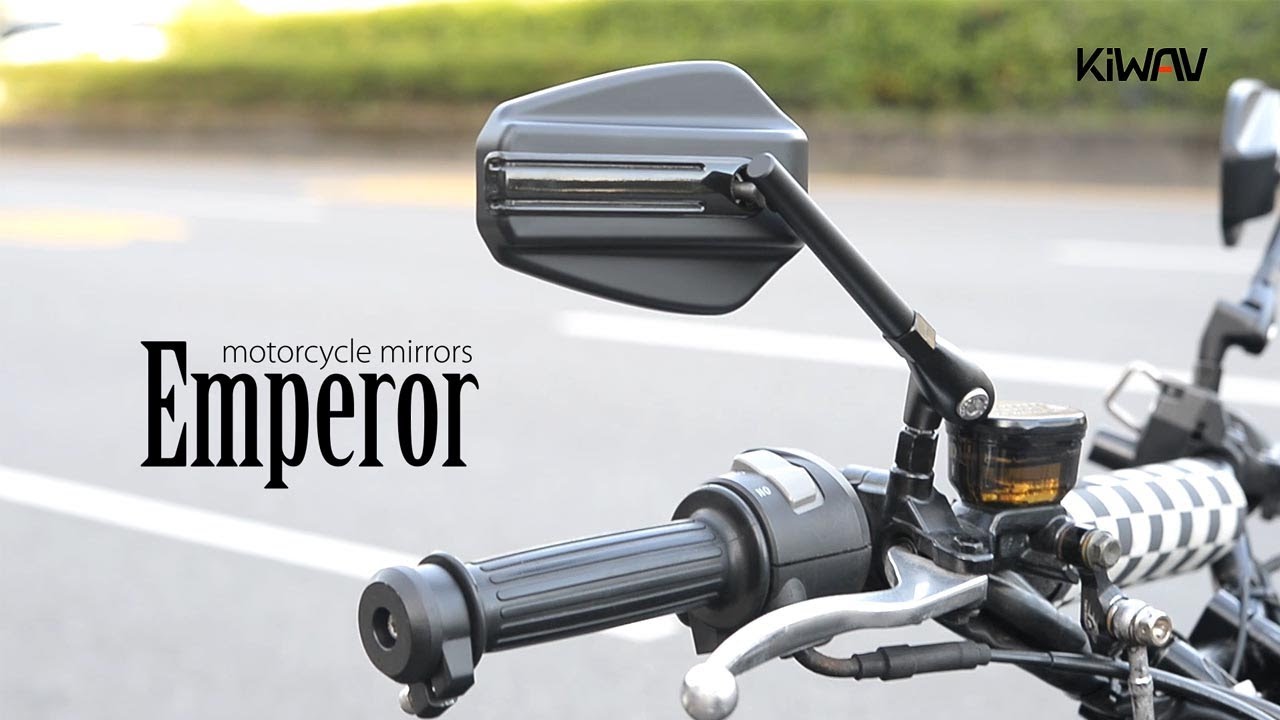 KiWAV Emperor Motorcycle Mirrors – Stylish, Durable & Affordable Custom Look