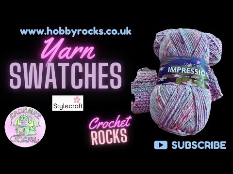 🧶 The SWATCHES Stylecraft Impressions Aran 4 Weight Yarn How it Works up🤘
