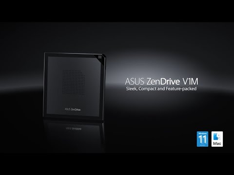 Asus | ZenDrive V1M DVD įrašymo įrenginys (SDRW-08V1M-U) | Sąsaja USB Type-C | DVD±RW | CD skaitymo greitis 24 x | CD įrašymo greitis 24 x | Juodas video