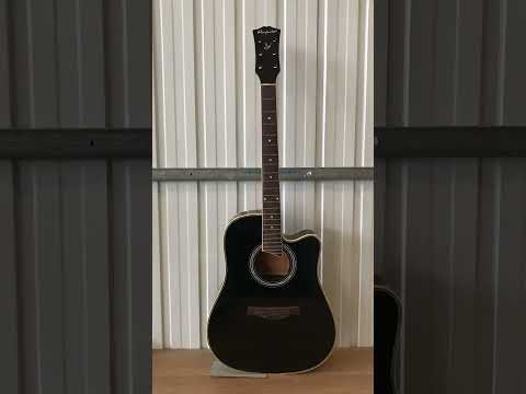 Black Folk Acoustic Guitar Body with Maple Wood Neck and Rosewood Fingerboard image 5