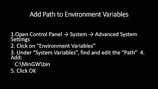 Download the video "Installing GCC Compiler MinGW for C"