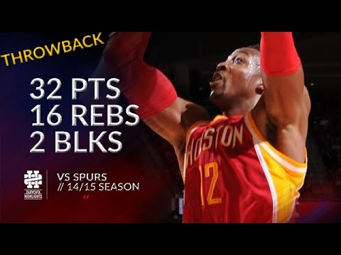 Dwight Howard 32 pts 16 rebs 2 blks vs Spurs 14/15 season