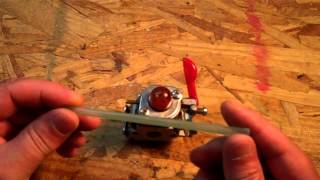 How to adjust a two stroke carb without a tool.