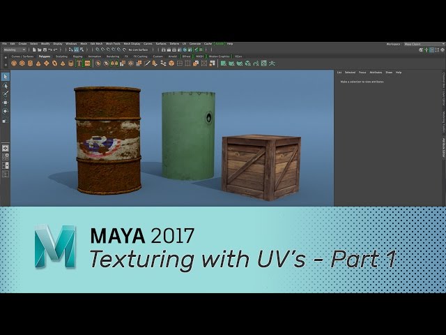 Basics of 3D texturing in Maya tutorial by Yone Santana