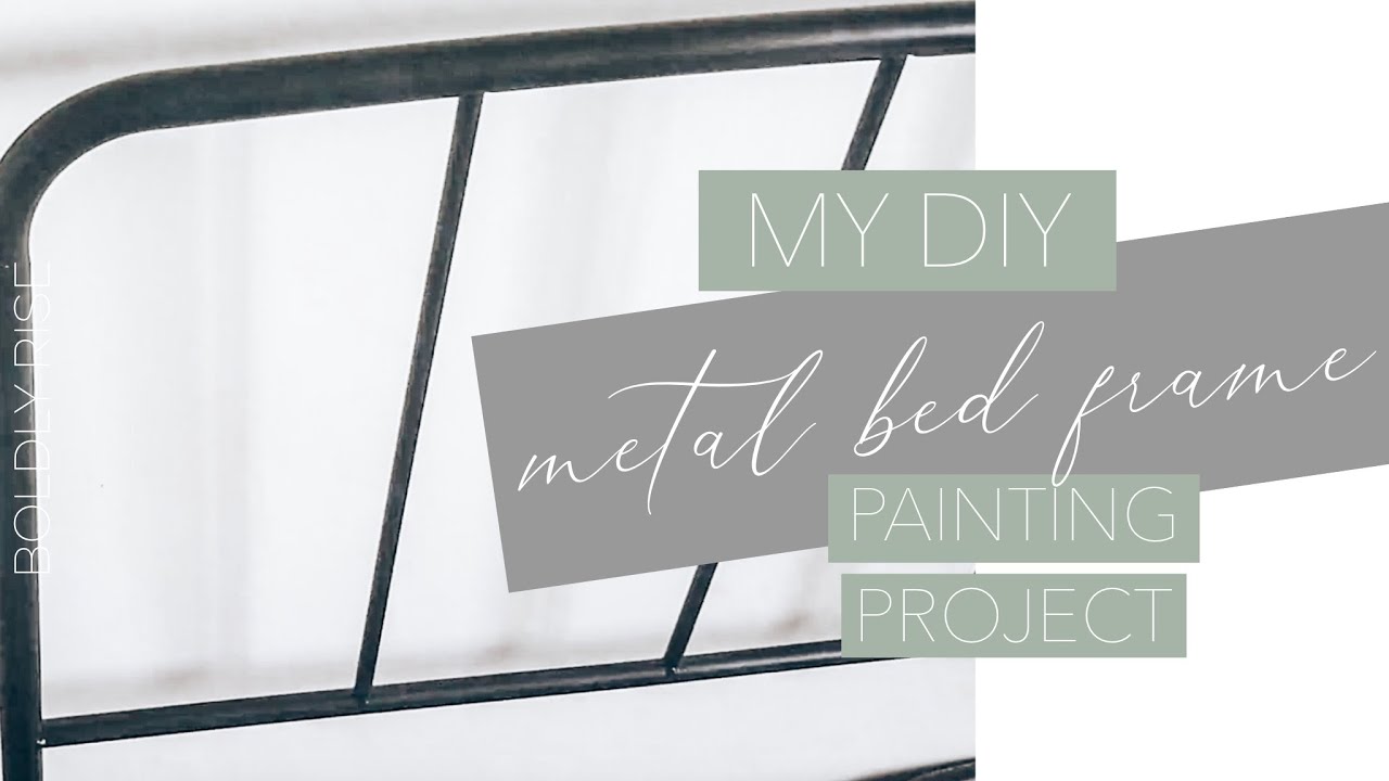 My DIY Metal Bed Frame Painting Process
