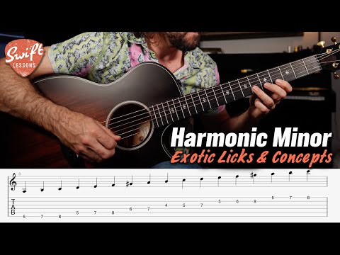 How & When to Use the Harmonic Minor Scale + Classic Acoustic Guitar Licks!